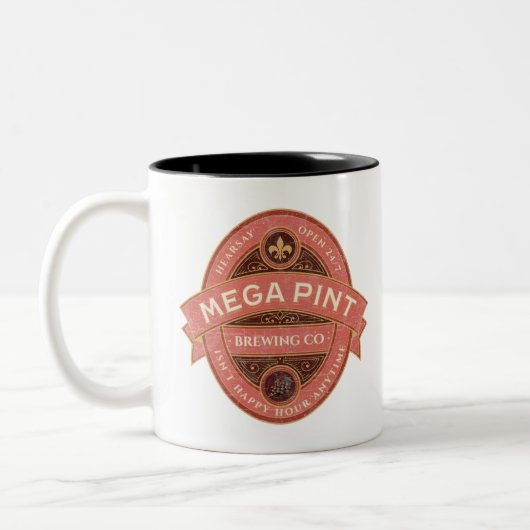 A Mega Pint Tweekleurige Koffiemok (Links)