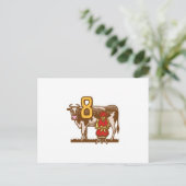 A-melkt van acht Meisjes Feestdagenkaart (Staand voorkant)