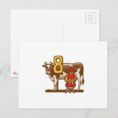 A-melkt van acht Meisjes Feestdagenkaart (Voorkant / Achterkant)