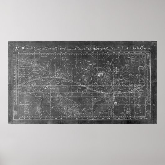 A mercator map of the starry heavens poster (Voorkant)