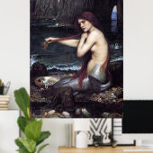 A Mermaid by J W Waterhouse, 1901 Poster (Thuiskantoor)