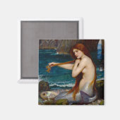 A Mermaid, c. 1900 by John Waterhouse Magneet (Voorkant / Achterkant)