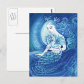 A Mermaid en haar Seahorse Briefkaart (Voorkant / Achterkant)