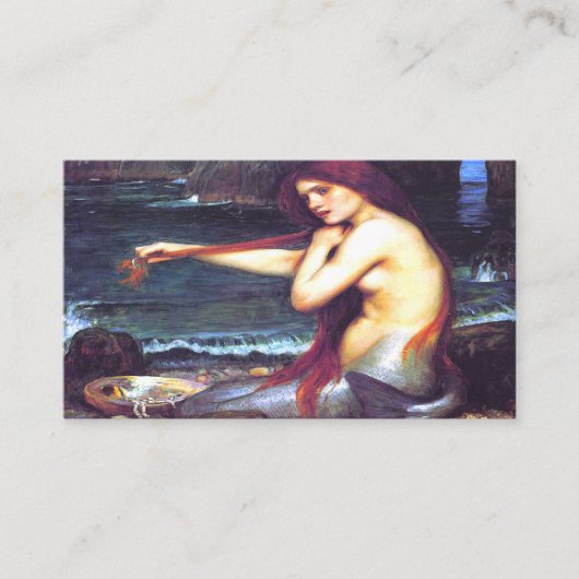 A Mermaid John William Waterhouse Visitekaartje (Voorkant)