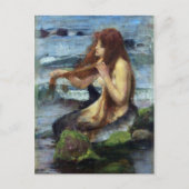 A Mermaid (studie) Briefkaart (Voorkant)