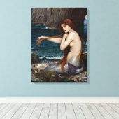 "A Mermaid" van John William Waterhouse Canvas (Insitu (Houten vloer))