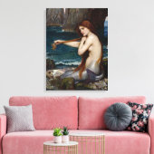 "A Mermaid" van John William Waterhouse Canvas Afdruk (Insitu (Woonkamer))