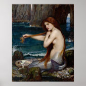 "A Mermaid" van John William Waterhouse poster (Voorkant)