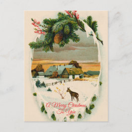 A Merry Christmas To You Vintage Custom Postcard Briefkaart