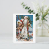 "A Merry Christmas" Vintage Feestdagenkaart (Staand voorkant)