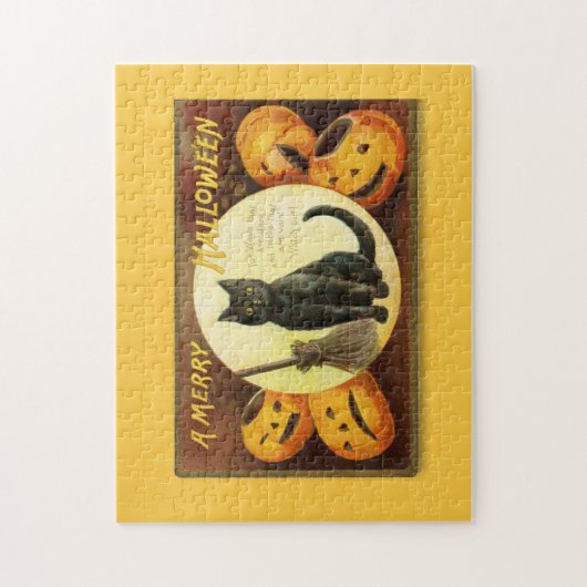  A Merry Halloween Black Cat Legpuzzel (Verticaal)