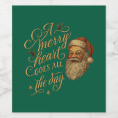 A merry heart goes all the day  wijn etiket (Enkel label)