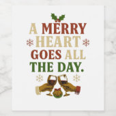 A Merry heart goes all the day Wijn Etiket (Enkel label)