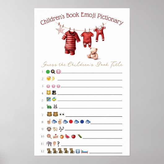 A Merry Little Baby Shower Baby Shower Game Poster (Voorkant)