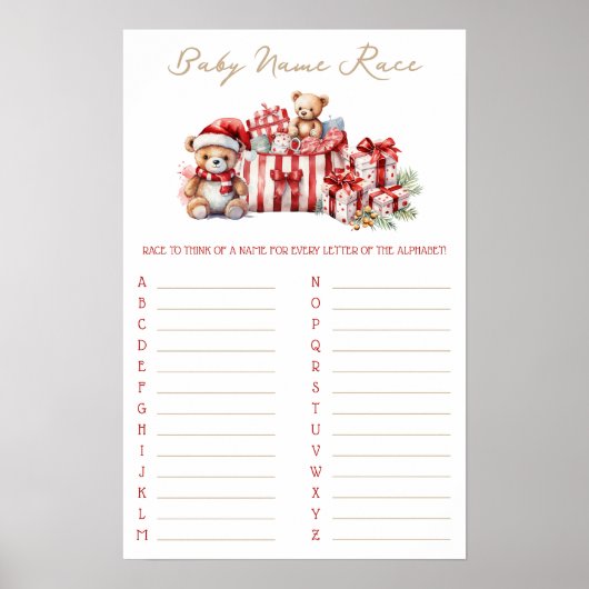 A Merry Little Baby Shower Baby Shower Game Poster (Voorkant)