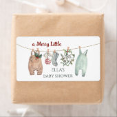 A Merry Little Baby Shower Christmas Clothes Etiket (Insitu)