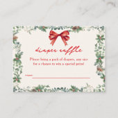 A Merry Little Baby Shower Christmas Diaper Raffle Informatiekaartje (Voorkant)
