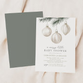 A Merry Little Baby shower Christmas Ornaments Inv Kaart