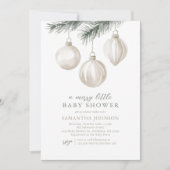 A Merry Little Baby shower Christmas Ornaments Inv Kaart (Voorkant)