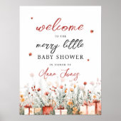 A Merry Little Baby Shower Christmas Welcome sign Poster (Voorkant)