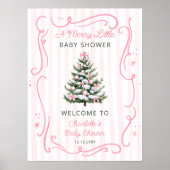 A Merry Little Baby Shower Girl Welcome Poster (Voorkant)