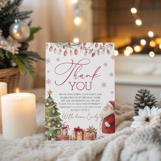 A Merry Little Birthday Thank You Kaart