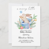 A Merry Little Bunny Baby Shower Party Kaart (Voorkant)
