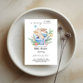 A Merry Little Bunny Baby Shower Party Kaart