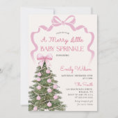 A Merry Little Christmas Baby Shower Invitation Kaart (Voorkant)