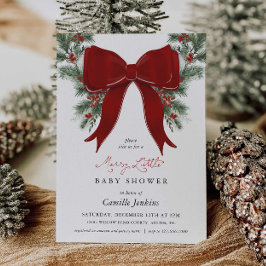 A Merry Little Christmas Baby Shower Invitation Kaart