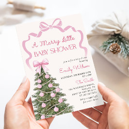 A Merry Little Christmas Baby Shower Invitation Kaart