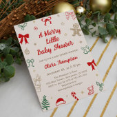 A Merry Little Christmas Baby Shower Kaart