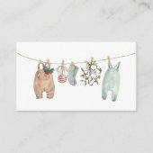 A Merry Little Christmas Clothes Diaper Raffle Informatiekaartje (Voorkant)