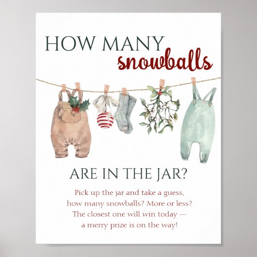 A Merry Little Christmas Clothes How Many Snowball Poster (Voorkant)