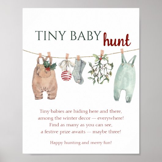 A Merry Little Christmas Clothes TINY BABY hunt Poster (Voorkant)