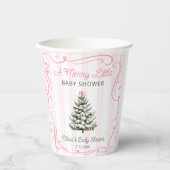 A Merry Little Christmas Tree Baby Shower Papieren Bekers (Voorkant)