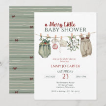 A Merry Little Girl Baby Shower Christmas Clothes