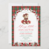 A Merry Little Tartan Baby Shower Kaart (Voorkant)