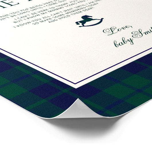 A message from the bump Classic plaid Toy Poster (Hoek)