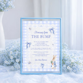 A Message From The Bump Peter Rabbit Baby Shower Poster