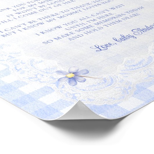 A Message From The Bump Peter Rabbit Baby Shower Poster (Hoek)