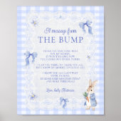A Message From The Bump Peter Rabbit Baby Shower Poster (Voorkant)