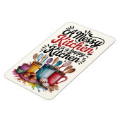 A Messy Kitchen Is A Happy Kitchen Magnet Magneet (Linkerzijde)