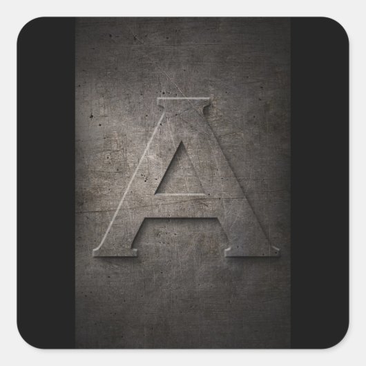 A Metalen monogram Stickers (Voorkant)