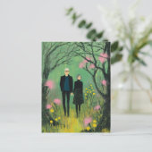 A Middle Aged Couple Walk in the Woods Briefkaart (Staand voorkant)
