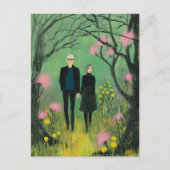 A Middle Aged Couple Walk in the Woods Briefkaart (Voorkant)