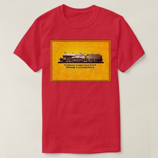 A Midland Compound 1025 Steam Locomotive 1907 T-shirt (Design voorkant)