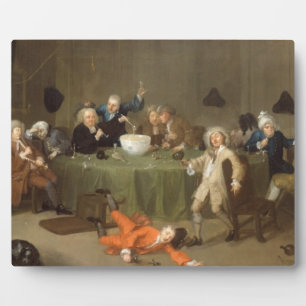 A Midnight Modern Conversation, c.1732 (olie op bl Fotoplaat