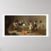 A Midnight Modern Conversation, c.1732 (olie op bl Poster (Voorkant)