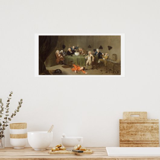 A Midnight Modern Conversation, c.1732 (olie op bl Poster (Keuken)